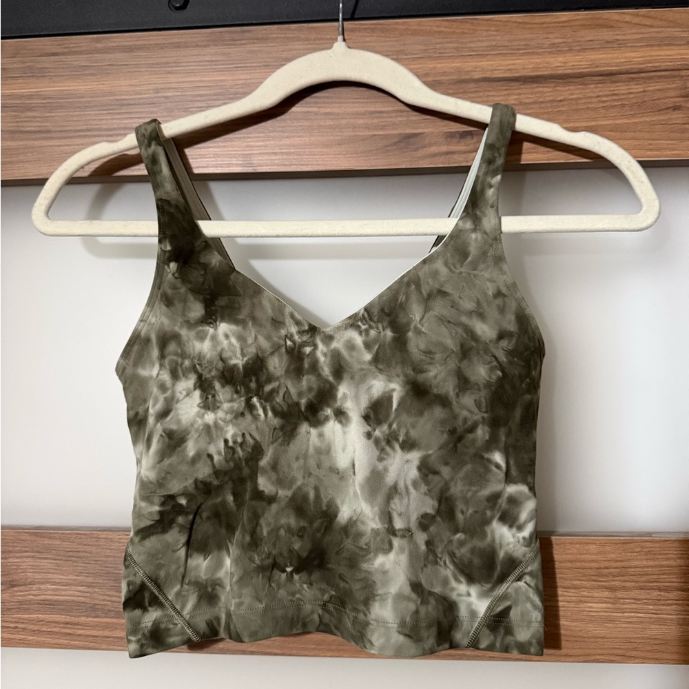 lululemon athletica Olive Tie-Dye V-Neck Tank
